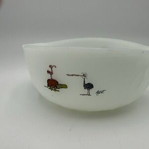 Vintage Fire King BC Comics Johnny Hart Caveman Dinosaur Cereal Soup Bowl 5.5"